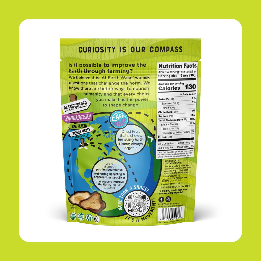 EW (6 pack) - Pears Certified Organic 5oz Bags